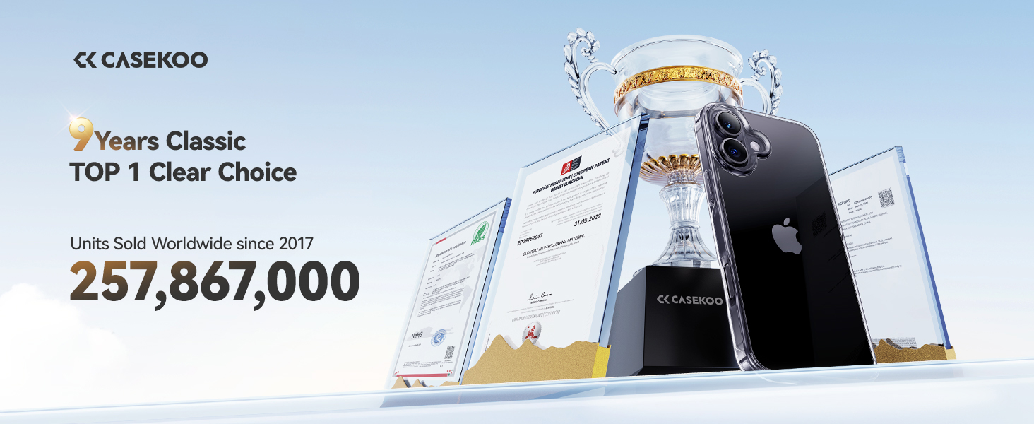 iPhone 17 Case Crystal Clear, Anti-Yellow, 15FT Military-Grade Drop Protection