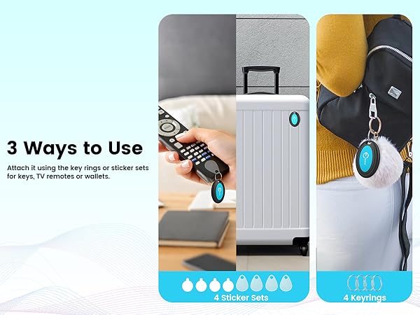 sky Key Finder Locator with Sound, Stick-on TV Remote Control Finder, Item Locator Tags with 85dB