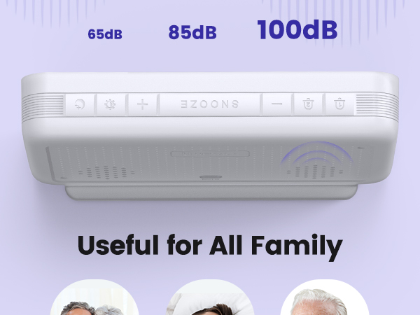 Dekala Wishalarm Bed shaker loud alarm clock for heavy sleepers