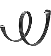 JSADZKJ USB C Cable, 90 Degree Right Angle USB C to USB C Data Transfer CableC Flat USB C Chargin...