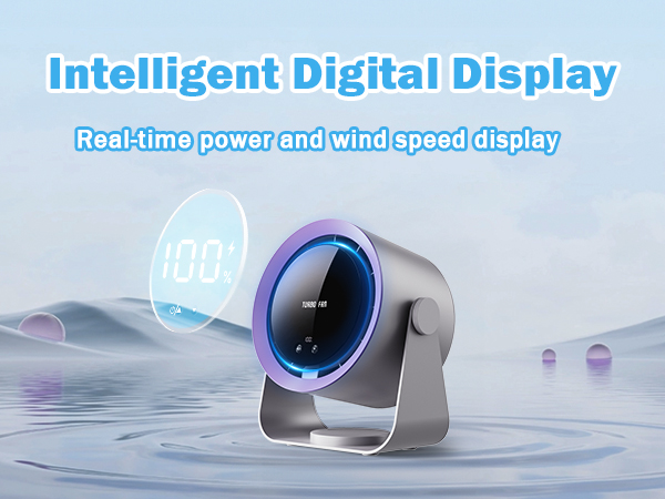 LED display table fan