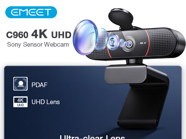 EMEET C960 4K Webcam for PC