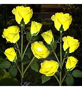 Etre Jeune Solar Garden Lights, Solar Outdoor Lights with More Realistic 10 Rose Waterproof Solar...