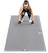UMINEUX Premium Large Exercise Mat – 6.3 'x 4' x 7 MM, Extra Large Workout Mat for women men, Non...