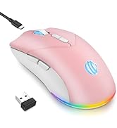 mobiproduct Wireless Mouse, 2.4G and Bluetooth 5.2 Ergonomic Rechargeable USB Optical Mouse, 3 Ad...