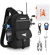 KastKing Everyday Essential Fishing Sling Bag &amp; Tool Set, Fishing Scale &amp; 3500-Tackle Box Waterpr...