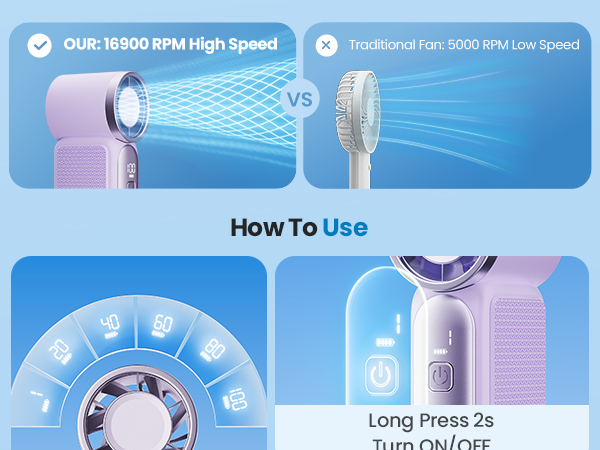 strong handheld fan