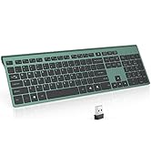J JOYACCESS 2.4G Wireless Keyboard, Full Size Wireless Keyboard with Numeric Keypad, Rechargeable...