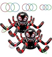 Uniqhia Halloween Games for Kids Party, Inflatable Witch Hats Halloween Ring Toss Game, Flame Gho...