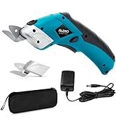 VLOXO Cordless Electric Scissors with 2 Blades Rechargeable Powerful Shears Cutting Tool for Fabr...