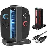 PAWDIARY 4 in 1 Charging Dock Compatible with Switch 2 Controller Handle(2025 Release), Magnetic ...