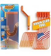 FlexiSnake Drain Weasel Sink Snake Hair Clog Remover Tool Kit, 10 Wands | Pipe, Bathroom, Bathtub...