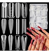 BOMOQING 288PCS Nail Forms &amp; Molds for French Nails, Acrylic Nail Tips, 96PCS Duet System Dual Fo...
