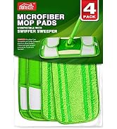 HOMEXCEL Microfiber Mop Pads Compatible with Swiffer Sweeper Mops, Reusable and Machine Washable ...