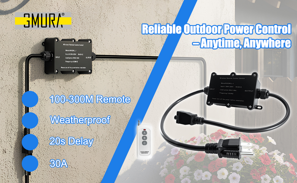 AC110V Weatherproof Remote Power Switch