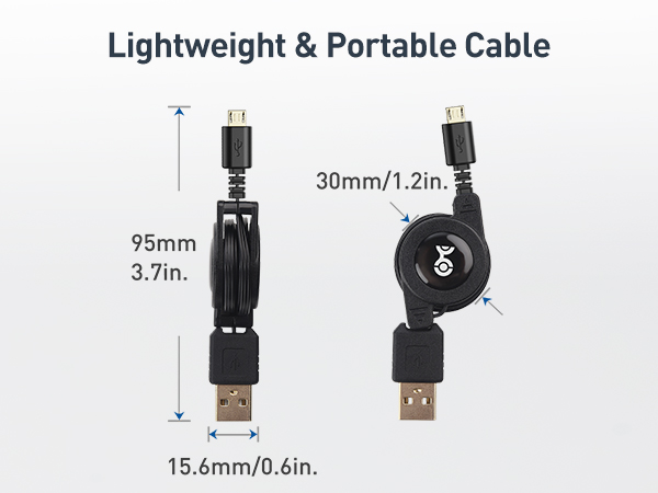 Retractable Micro USB Cable
