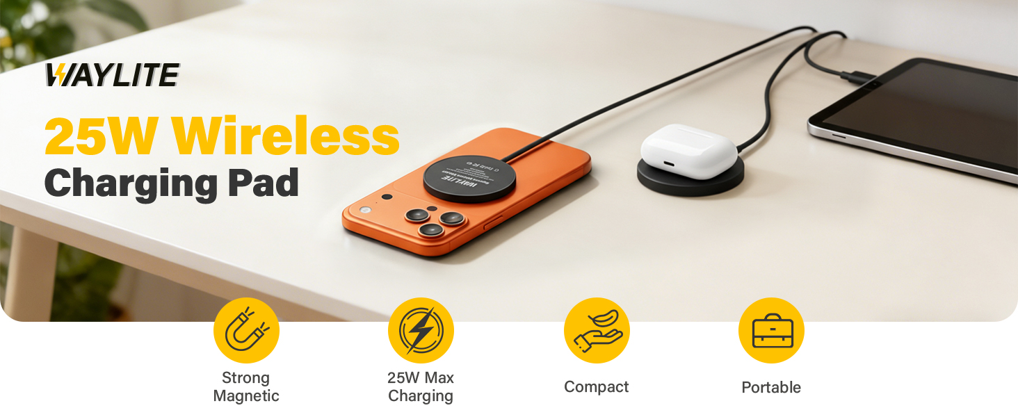 25W wireless charging pad iphone charger