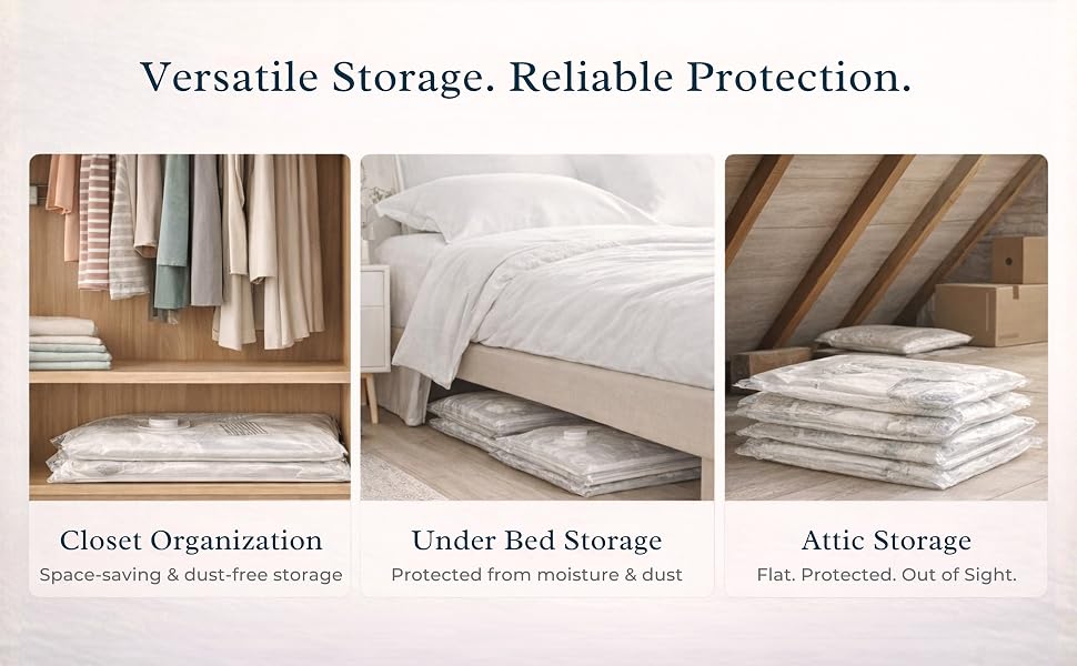 home organization and storage solution, vacuum seal bags for bedding and clothing