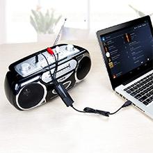 audio grabber recorder device with music editing software capture audio from fm radio boombox 