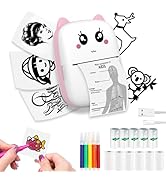 Mini Sticker Printer with 10 Rolls Paper, Thermal Printer Portable Sticker Maker, Bluetooth Inkle...