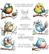 LZBRDY Fat Funny Birds Wish Words Clear Stamps and Cutting Dies - Perfect for DIY Scrapbooking, A...