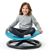 MILENTII Spinning Chair for Autistic Kids, 360° Sensory Swivel Chair with Metal Base