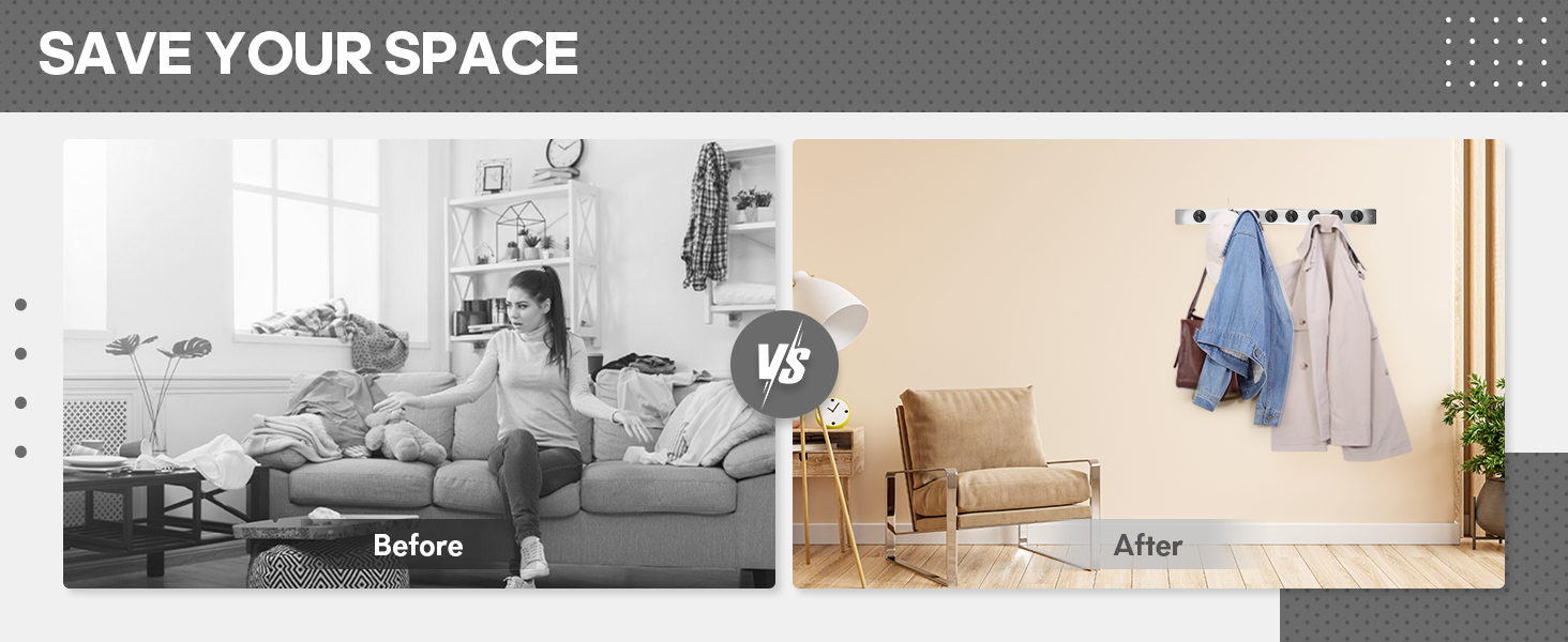 Neosmuk black magnetic hooks great for a cleaner home.