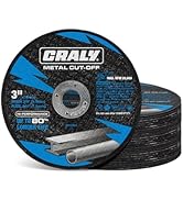 CRALY 3 Inch Cut-Off Wheels for Cutting Metal &amp; Stainless Steel, Professional Grade Ultra Thin Me...