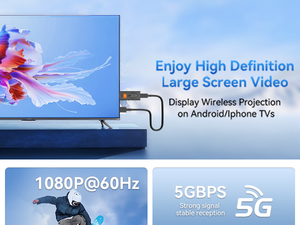 Display Wireless Projectionon Android/lphone TVs