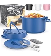 Buddew 100W Electric Lunch Box, 33-Ounce Portable Food Warmer for Work/Office/Car/Travel 12V/24V/...