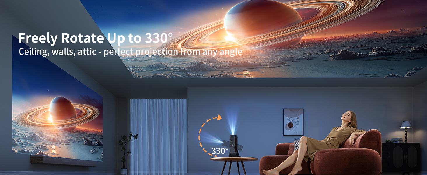 projector with built-in stand