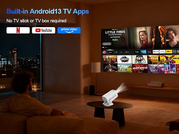 Built-in App Home Theater Movie Bedroom Projector