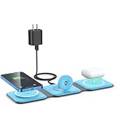 Wireless Charger 3 in 1,RTOPS Magnetic Travel Wireless Charging Station Multiple Devices,GaN 3 in...