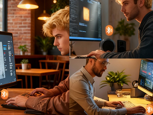 Plug&amp;Play USB Bluetooth 6.0 Adapter for Desktop PC Pair BT Headphones/Speaker/Mouse/Keyboard/Printer