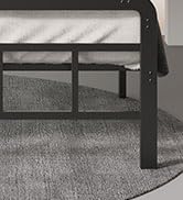 Lutown-Teen 12 Inch Twin XL Bed Frames with Upholstered Headboard and Metal Footboard, No Box Spr...