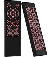 iPazzPort Air Mouse &amp; PC Remote Keyboard: Bluetooth &amp; 2.4G Backlit, Rechargeable Aluminum Alloy D...