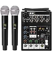 Audio Sound Mixer with Wireless Microphone G-MARK Studio 4 Bluetooth Professional Portable DJ Con...
