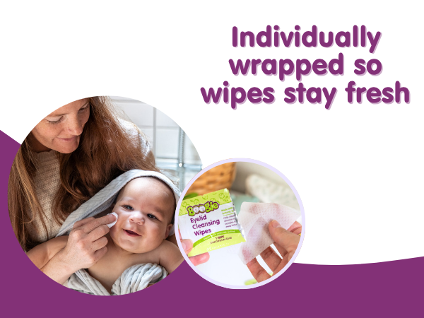 individually wrapped eyelid wipes