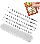 Lottery Ticket Scratcher Tool 5PCS Portable Multi-Use Metal Lotto Scraping Tool with Plastic Box ...