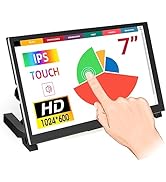 ELECROW 7 Inch Touchscreen Monitor for Raspberry Pi - 1024x600 IPS Capacitive Touch Screen HD Min...
