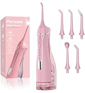 Goopick Water Flosser for Teeth Cleaning, Cordless Portable Oral Irrigator 300ML, Rechargeable De...