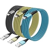 3Pack iPhone Charger 6ft, [Apple MFi Certified] Lightning Cable Fast Charging 6 Feet, Nylon Braid...