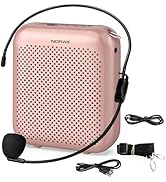 Norwii Bluetooth Voice Amplifier, Power Amplifiers, Portable Mini Wired Microphone Headset for Te...