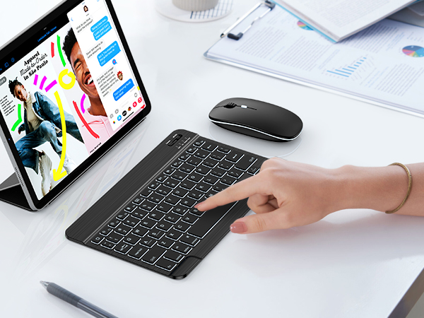 ipad keyboard and mouse set