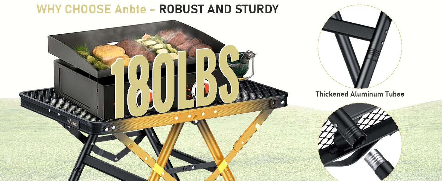 folding grill table