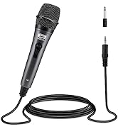 Moukey Dynamic Microphone, Karaoke Microphone with 13 ft Cable, Metal Handheld Cardioid Wired Mic...