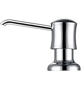 Soap Dispenser for Kitchen Sink Chrome Upgrade Built-in and Refill-from-Top Design with Liquid Ha...