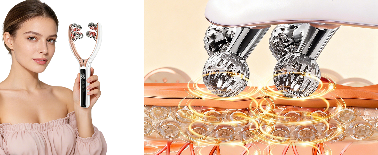 wireless face massager skin tightening device chin roller jaw massager jaw line face sculpting tool