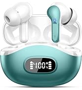 Wireless Earbuds, Bluetooth Headphones 5.4 HiFi Stereo, Ear Buds with 4 ENC Noise Cancelling Mics...