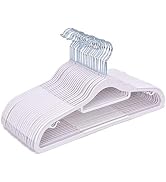 Quality Hangers Clothes Hangers 50 Pack - Non-Velvet Plastic Hangers for Clothes - Heavy Duty Coa...